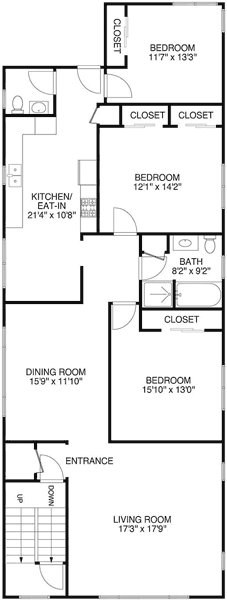 Two-Flat Floor Plan